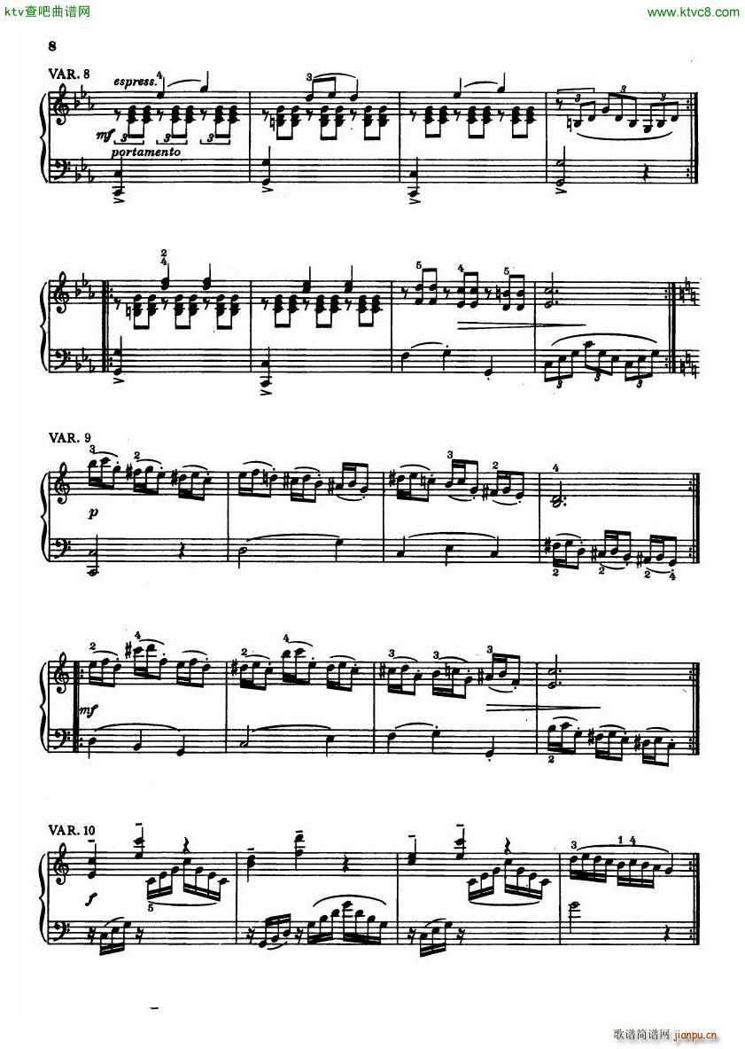 Czech piano variations from 18th century(V)6