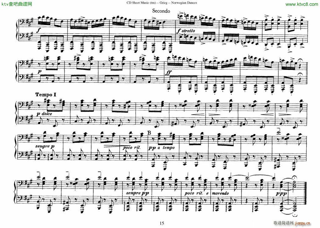 Grieg Norwegian Dance Op 35 1 4 Duet(V)15