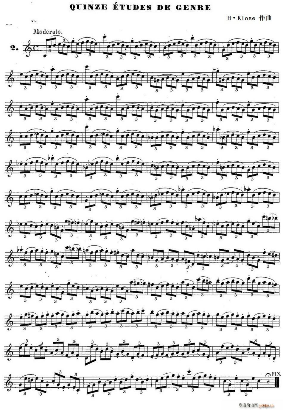 H Klose Quinze etudes de genre 2(ʮּ)1