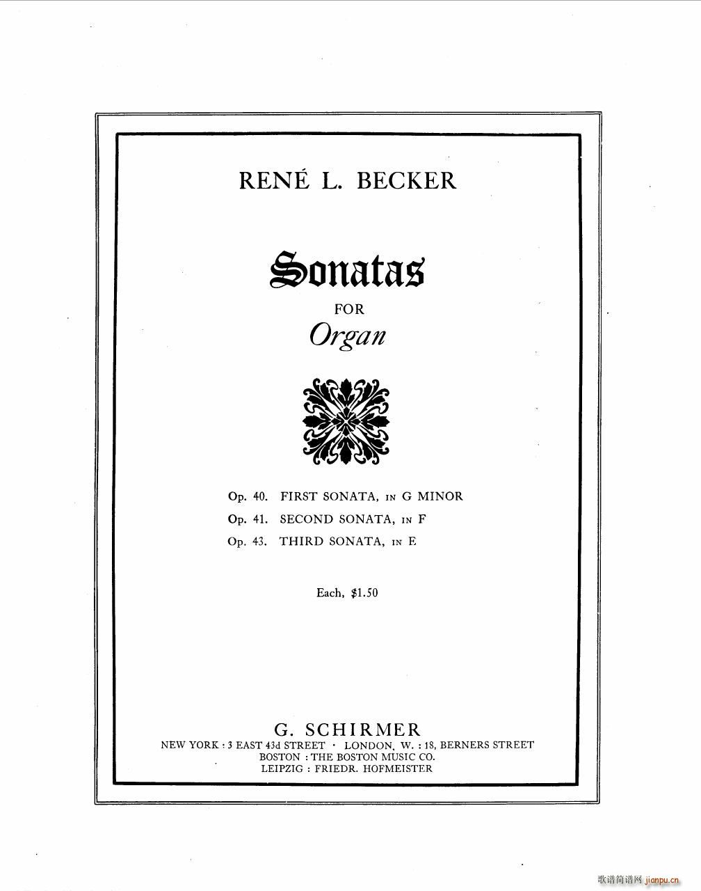 Becker Reme op 43 Sonate 3(V)3