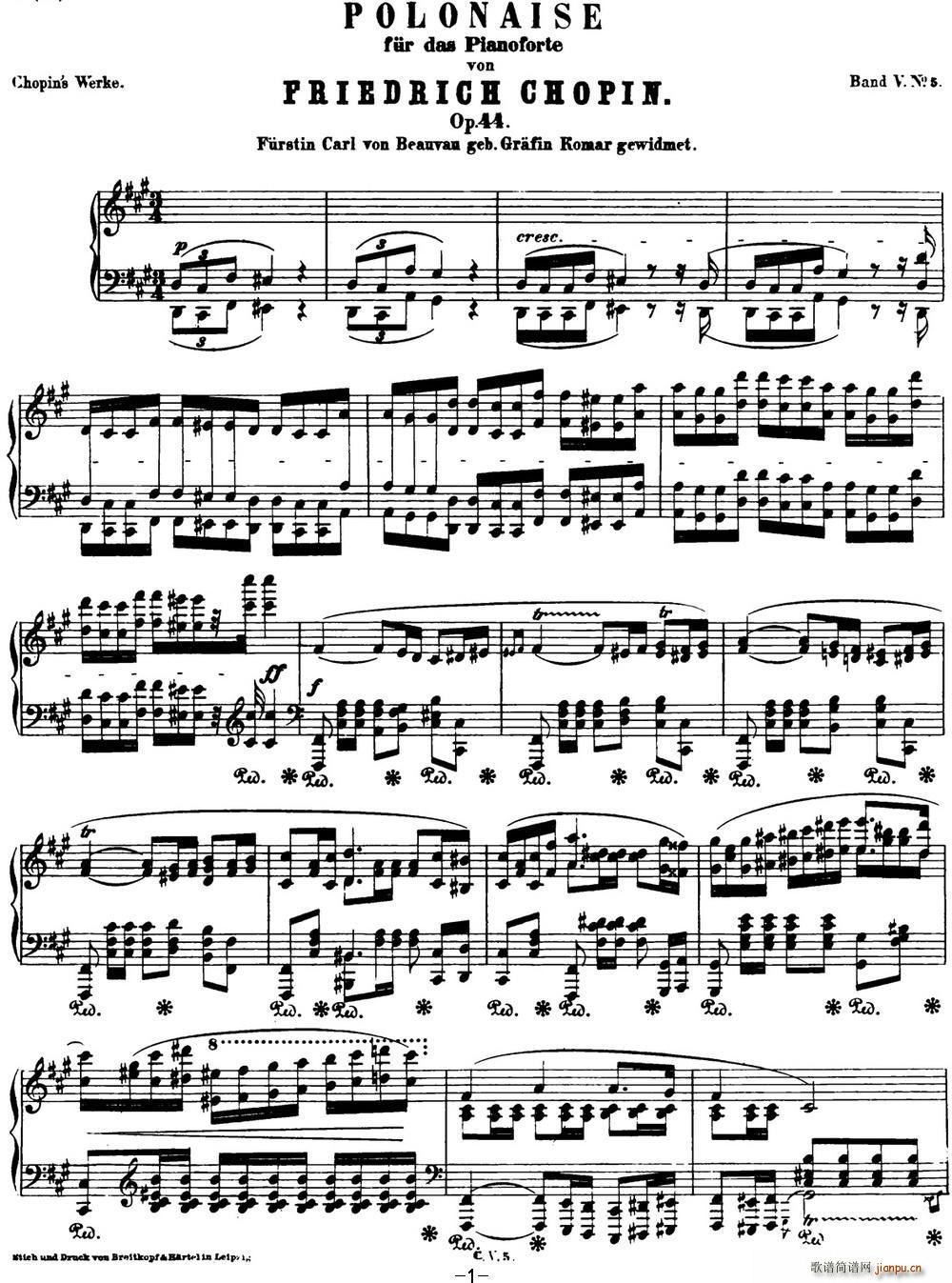 Ф m Op 44 fС{ Polonaise(V)1