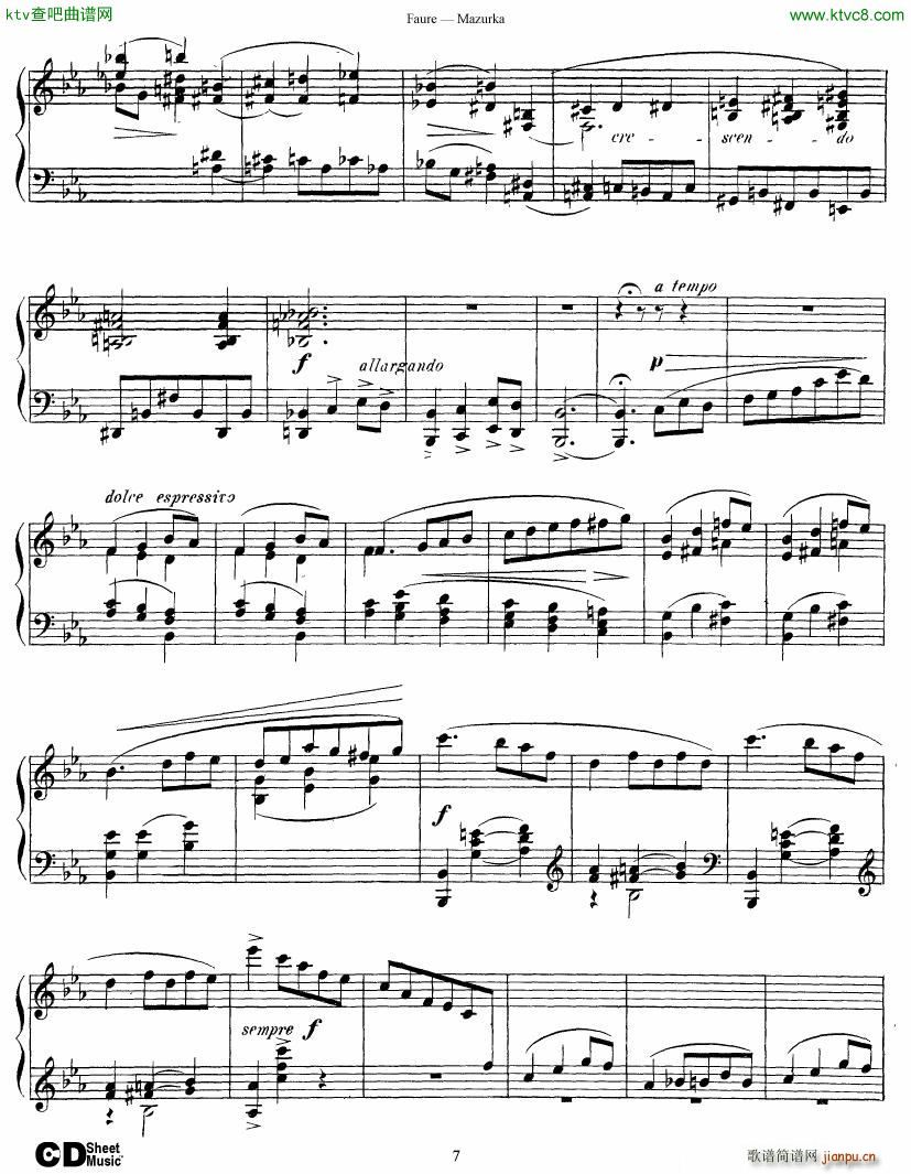 Faure Mazurka Op 32(V)7