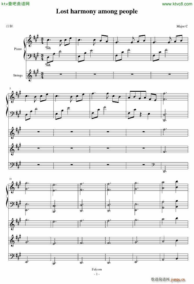 Lost haemony among people K7BGM (l )(V)1