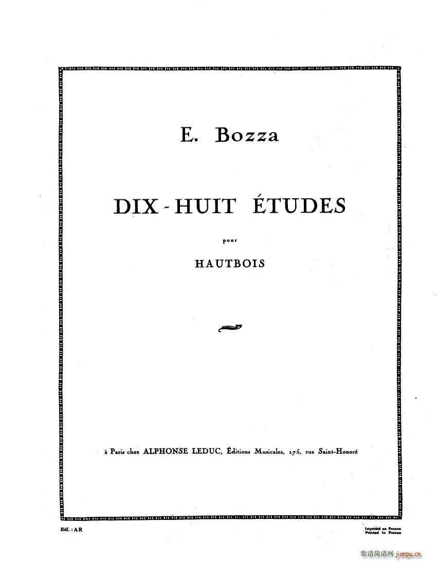 E Bozza 18 tudes Pour Hautbois(V)1