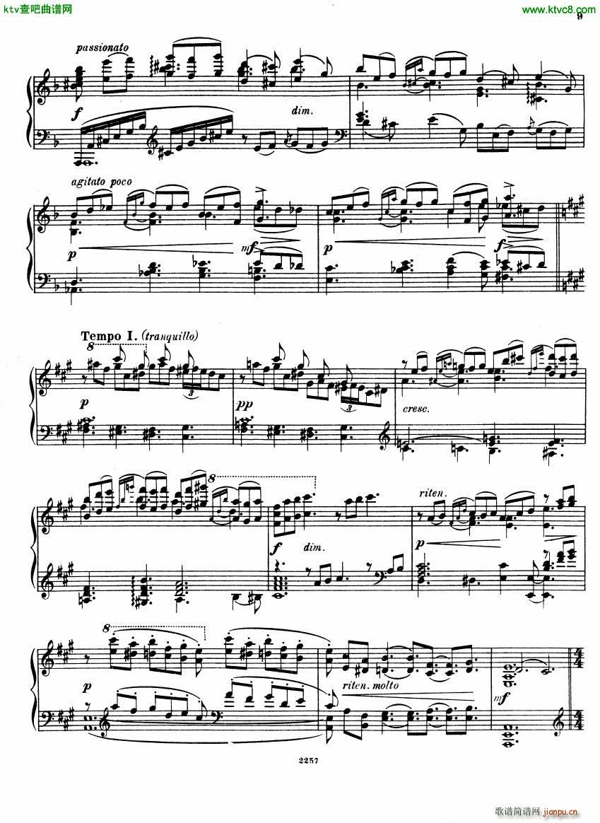 Glazunov Theme et Variations Op 72(V)9