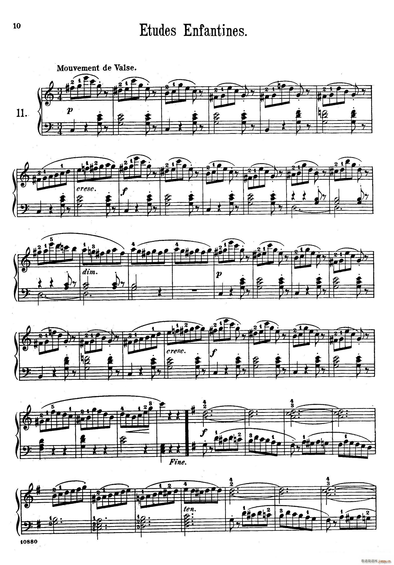 Etudes Enfantines Op 37 ͯپ 11 14(V)1