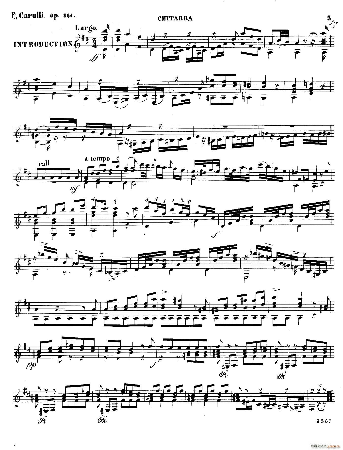 Carulli Op 364 ŵ伪(V)1