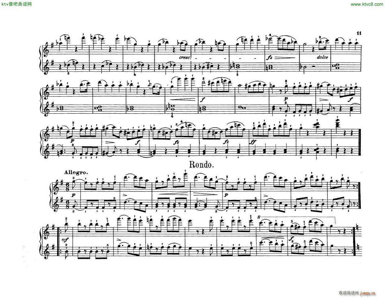Anton Diabelli Sonates Mignonnes Op 150 Rondeau(V)14