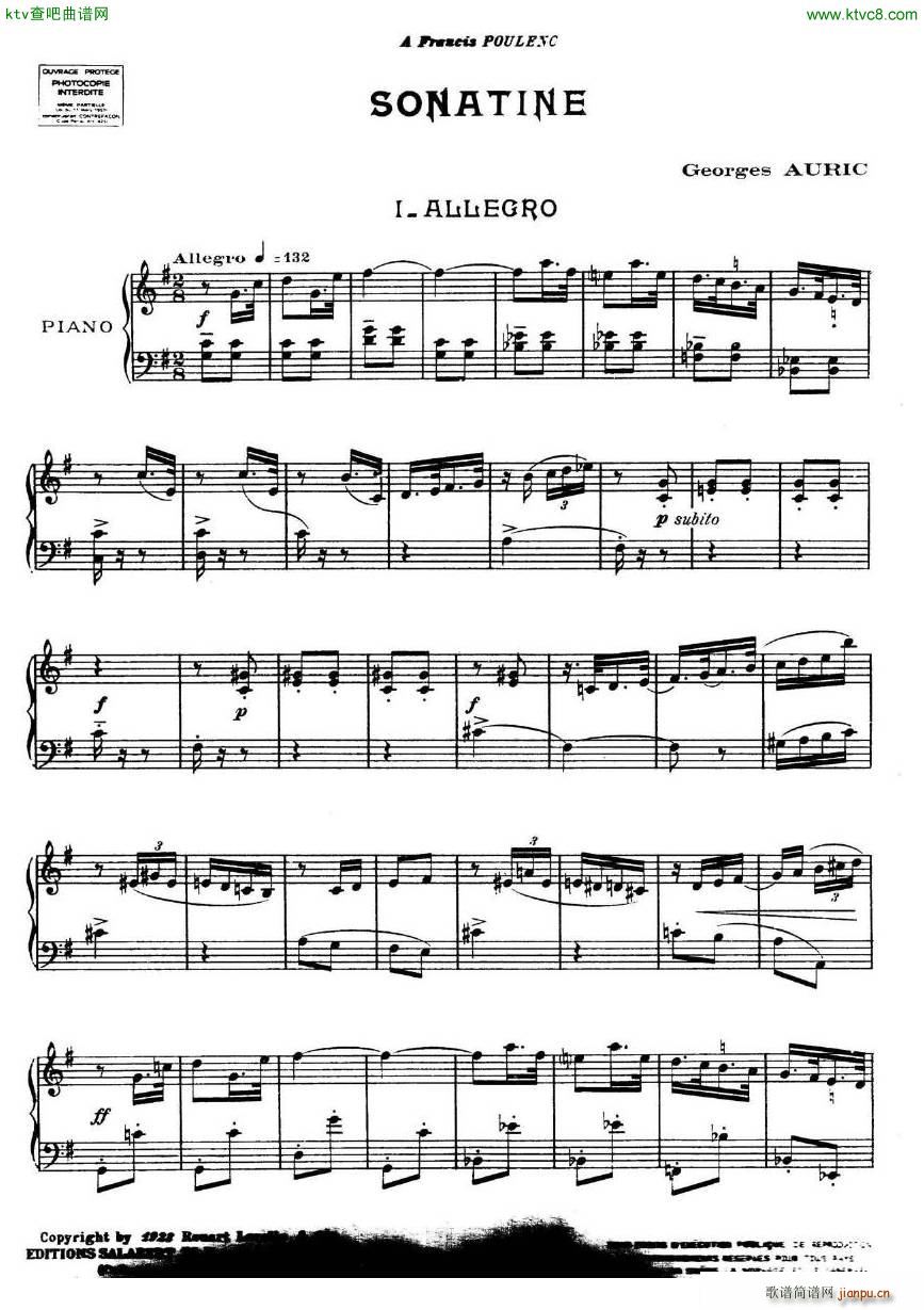 Auric Sonatine(V)1