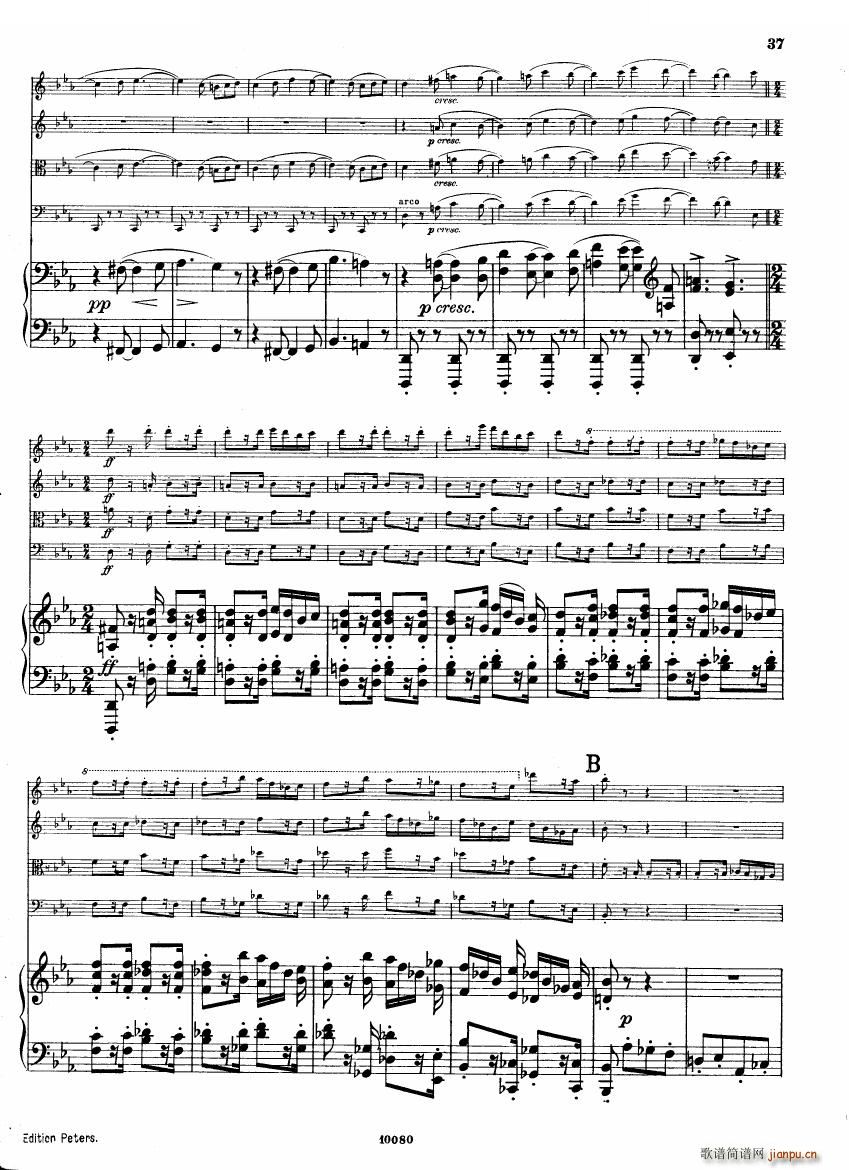 Brahms op 34 Piano Quintet f minor score һ(V)36