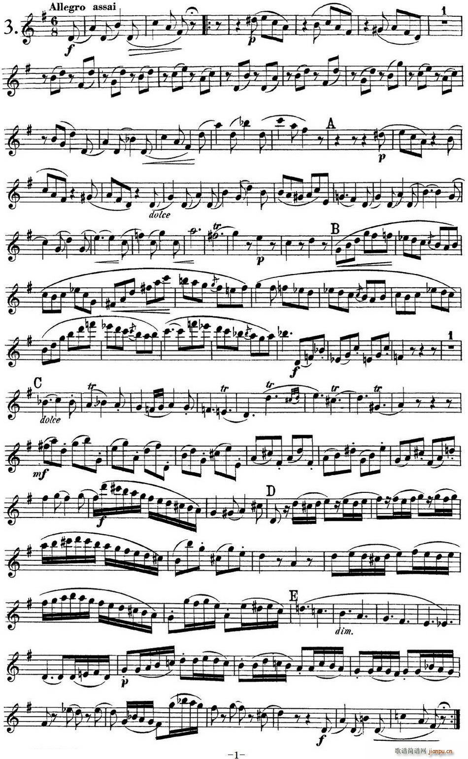 L(chng)ѶྚOp 10 Flute 2 No 3(ѺV)1
