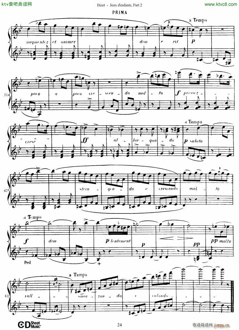 Bizet Jeaux d Enfants Part II(V)25