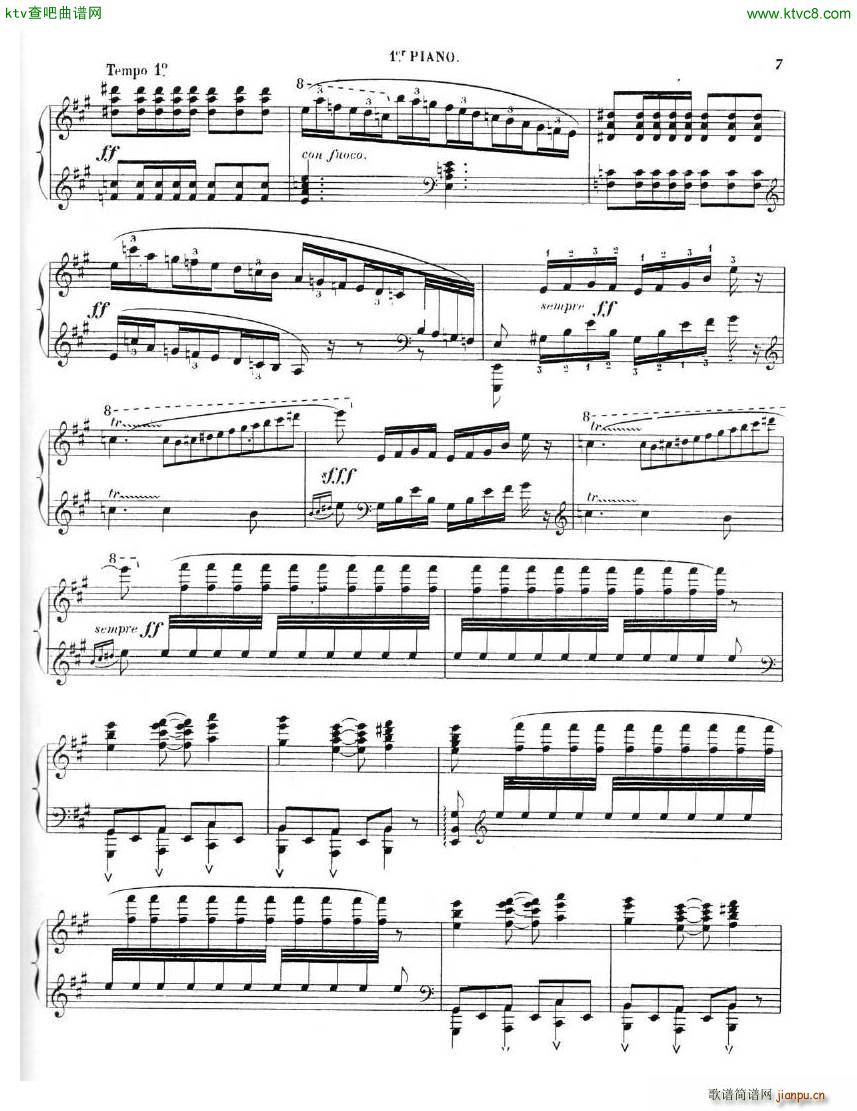 Chaminade Cecil La Sevillane for 2 pianos 4 hands(V)7