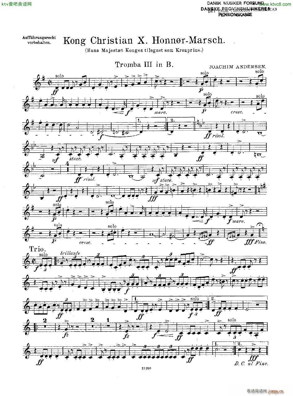 Andersen Kong Christian X Honn rmarsch orch(V)24