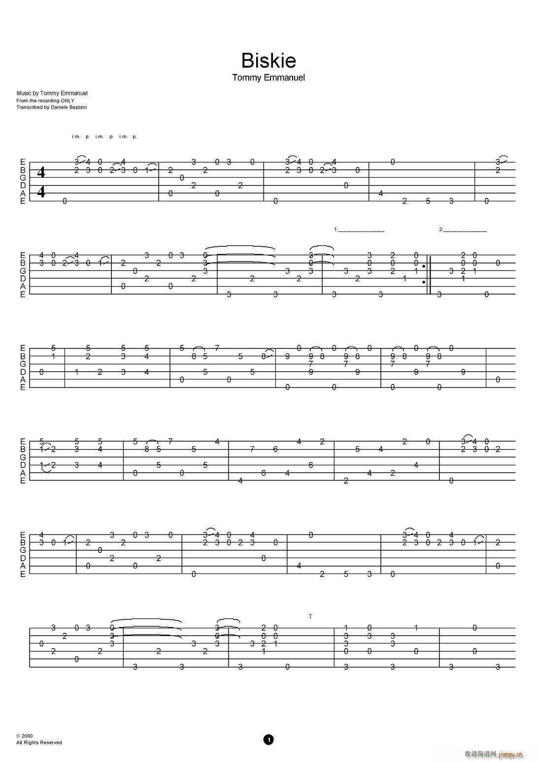 tommy emmanuel biskie ָ(V)1