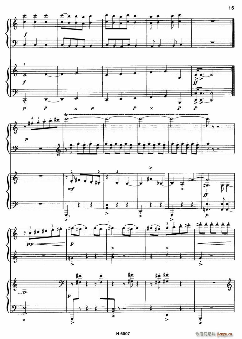 Barton Sonatina for 4 hands(V)15
