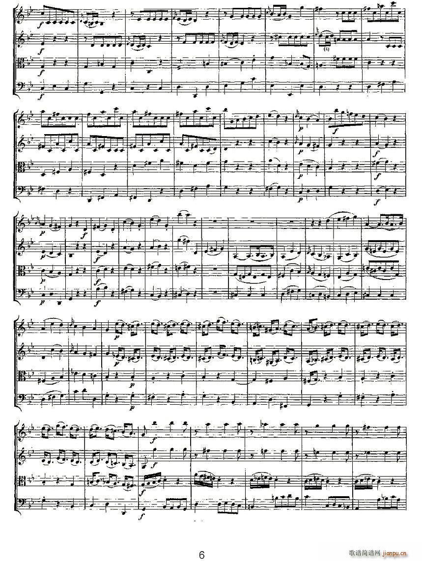 Quartet No 6 in Bb Major K 159 B{Ҙ(l )(V)6