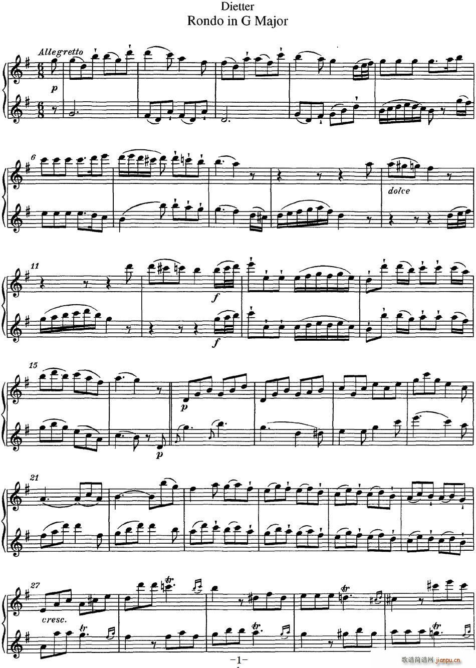 ϰL(chng)ѶG{ Rondo in G Major(ѺV)1