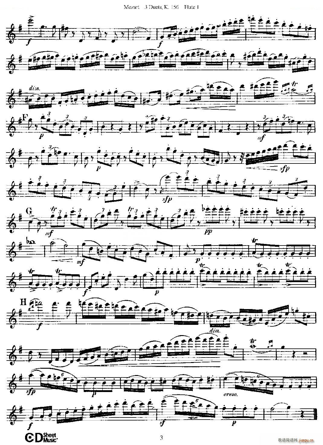3 Duets K 156 ֮һL(chng)  K156̖ ~(ѺV)3