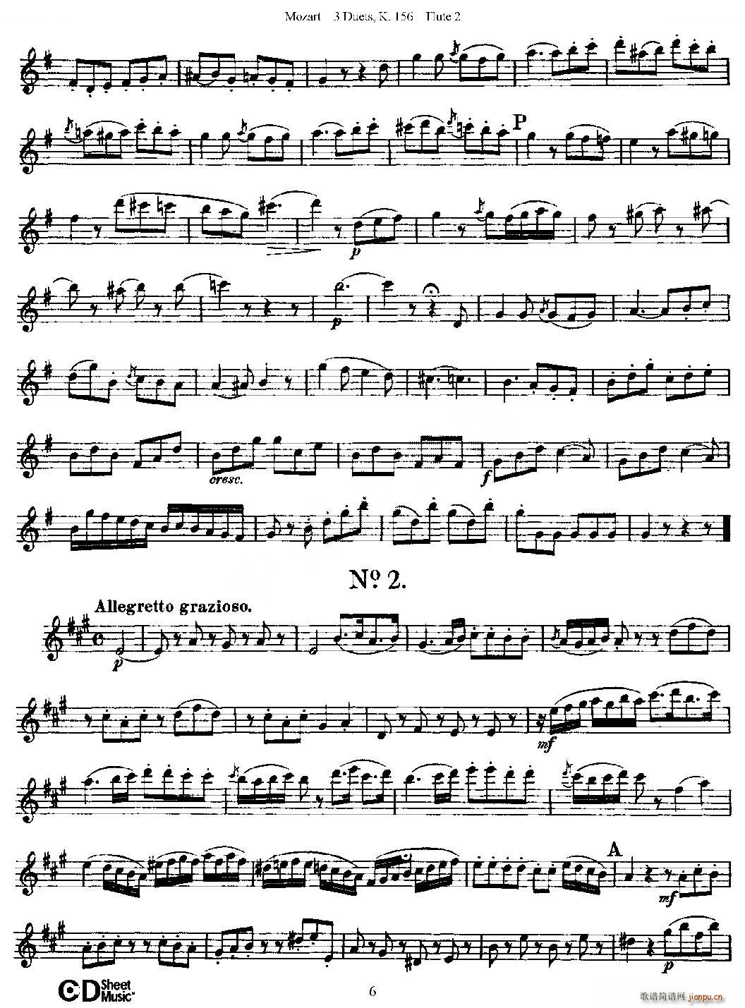 3 Duets K 156 ֮ڶL(chng)  K156̖ ~(ѺV)6