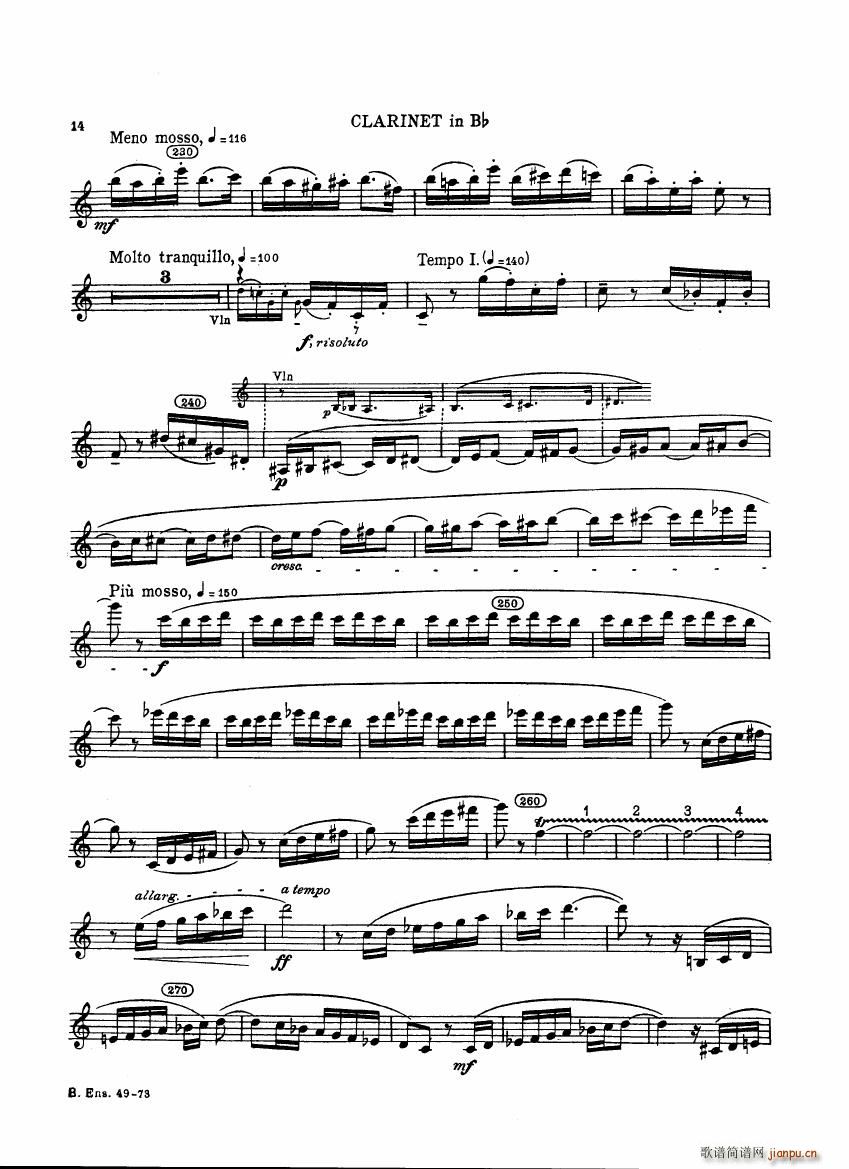 Bartok SZ 111 Contrasts clarinets A and Bb(V)14