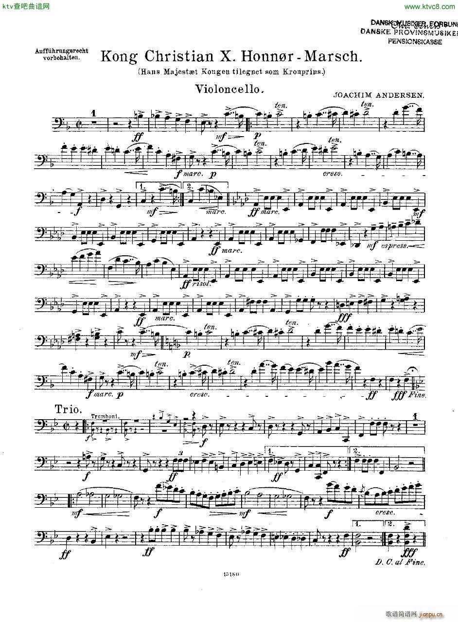 Andersen Kong Christian X Honn rmarsch orch(V)7
