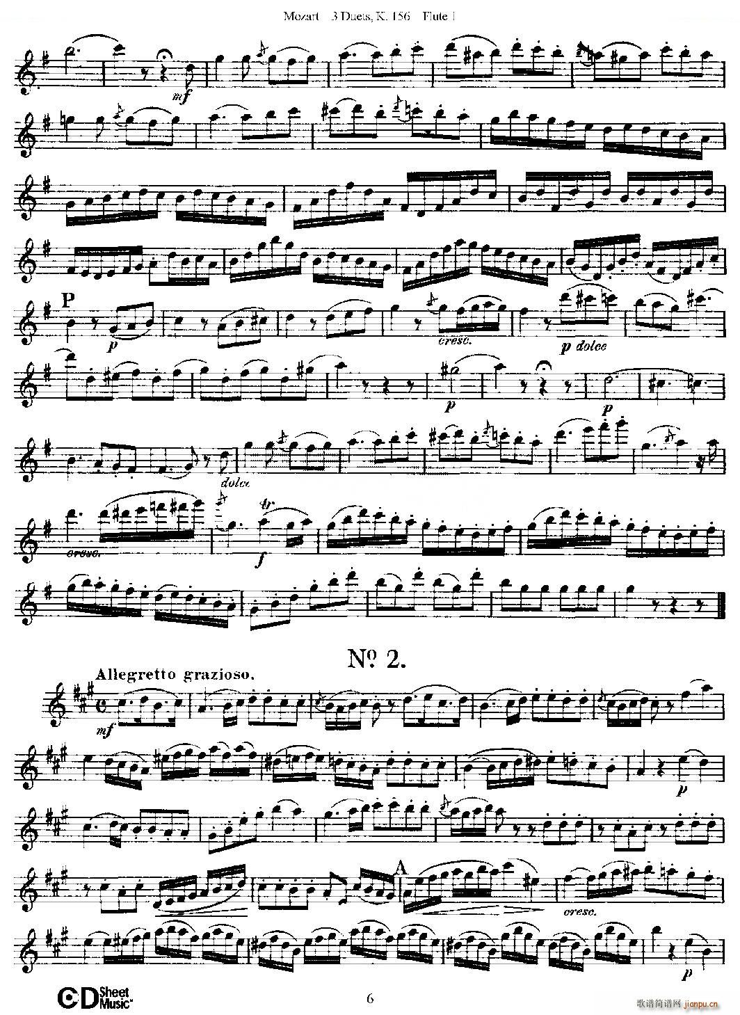 3 Duets K 156 ֮һL(chng)  K156̖ ~(ѺV)6