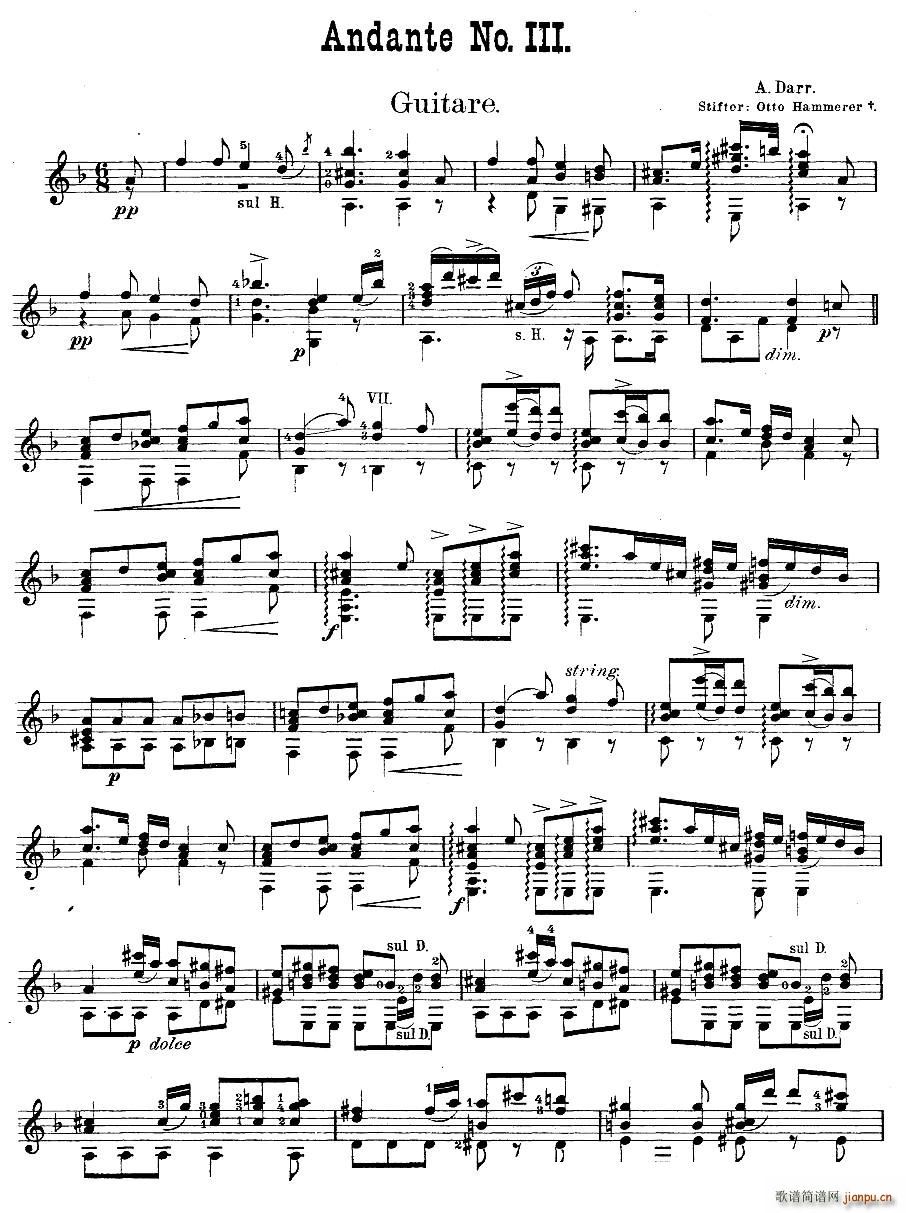 darr andante no3 ŵ伪(V)1
