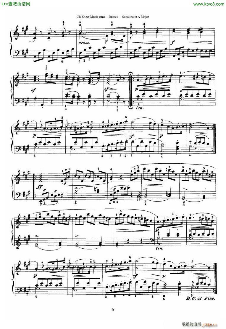 Dussek Sonatina in G Major(V)25