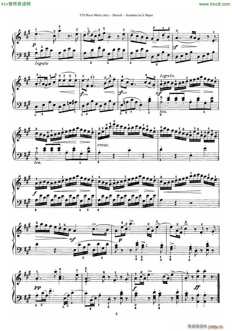Dussek Sonatina in G Major(V)23