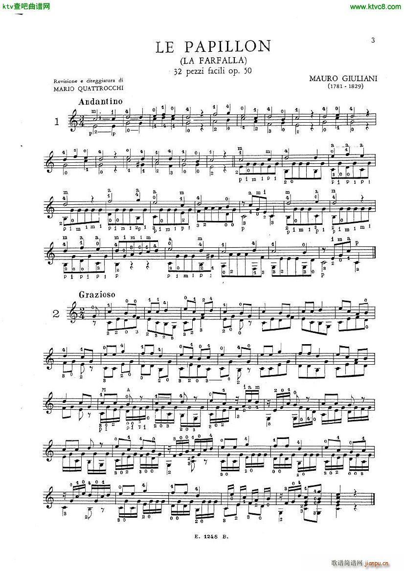 Mauro Giuliani Le Papillon op 50(V)1