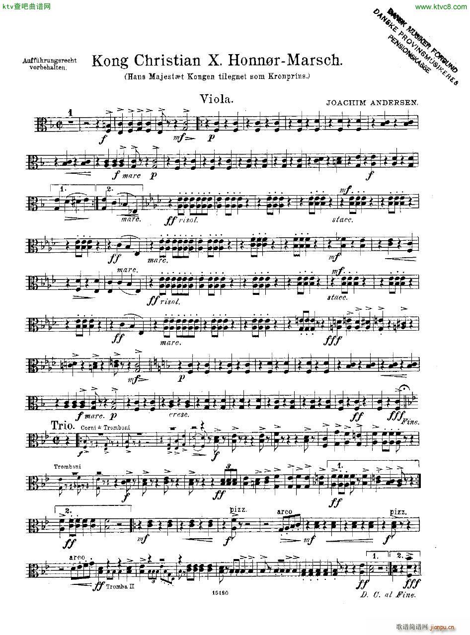Andersen Kong Christian X Honn rmarsch orch(V)6