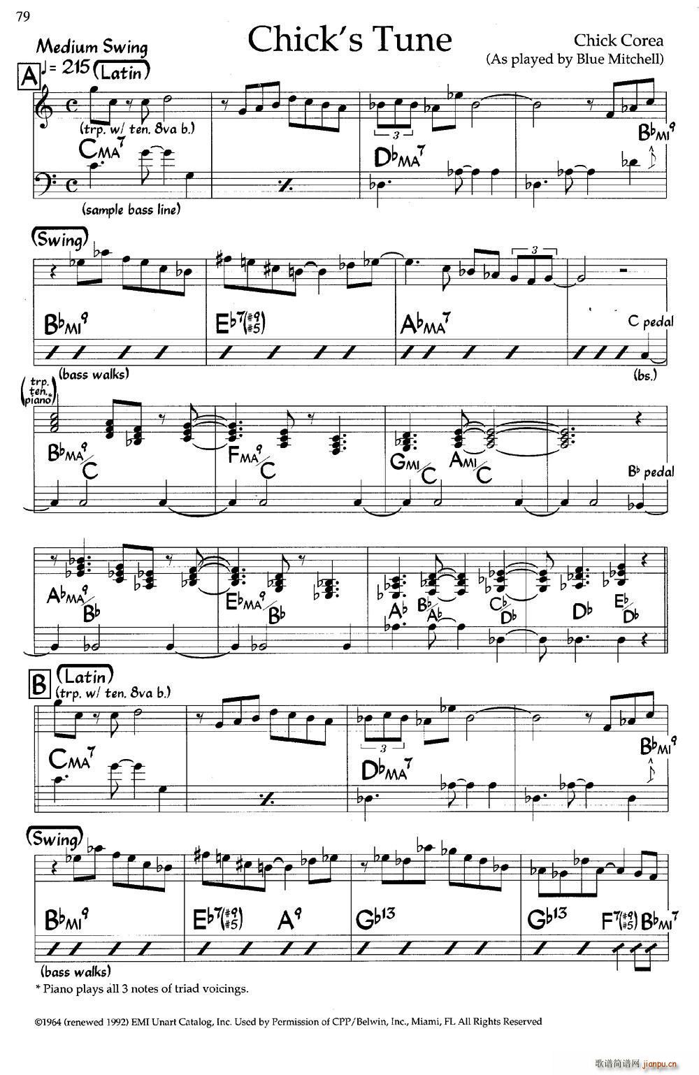 Chick s Tune ʿ(V)1