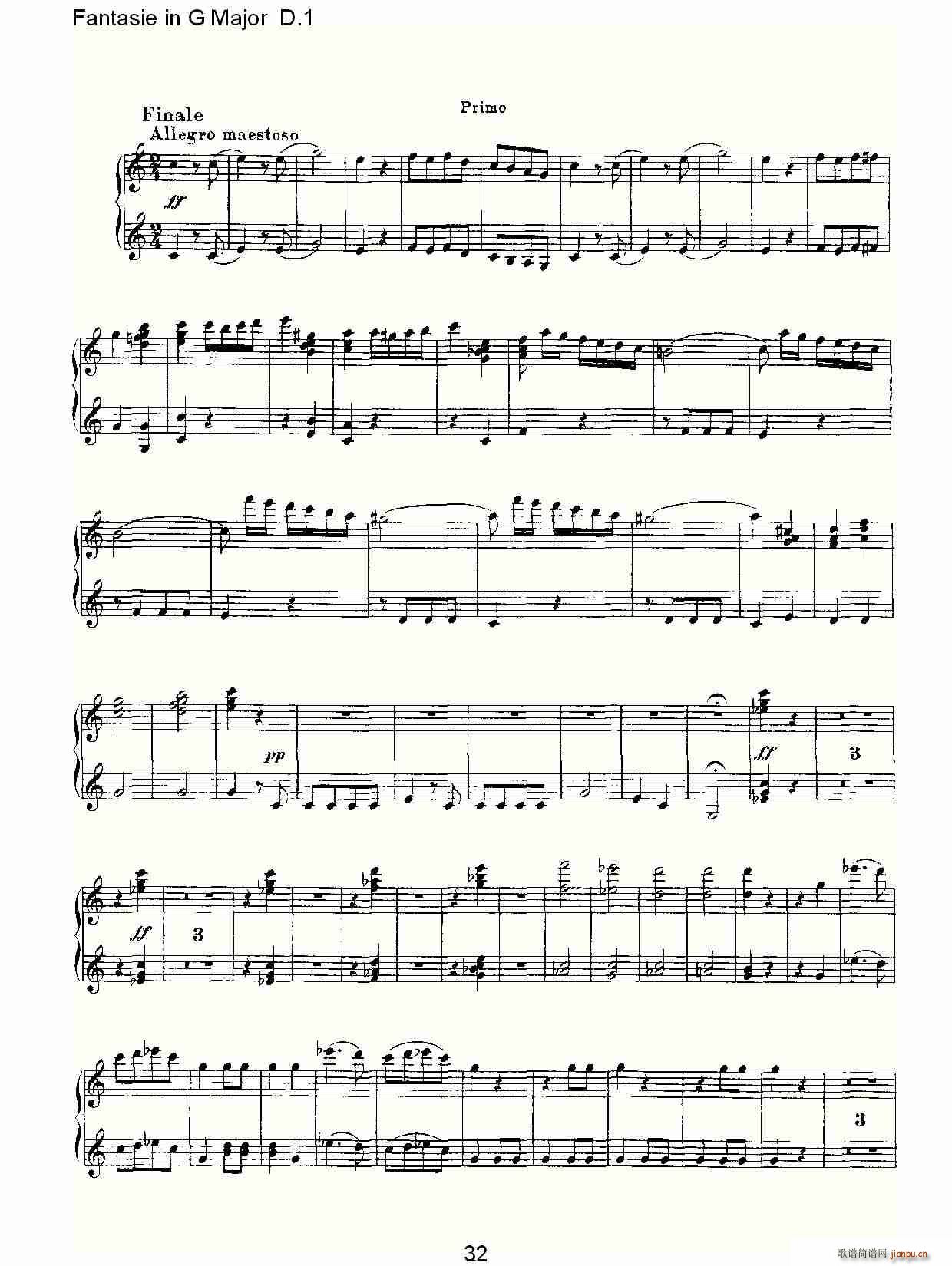 Fantasie in G Major D.1(ʮּ)32