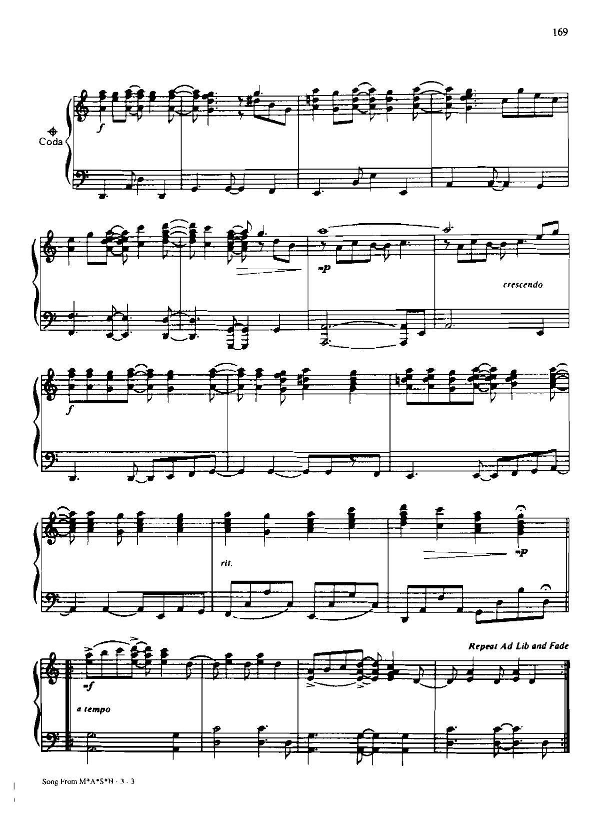 SONG FROM MASH Dan Coates { (V)3