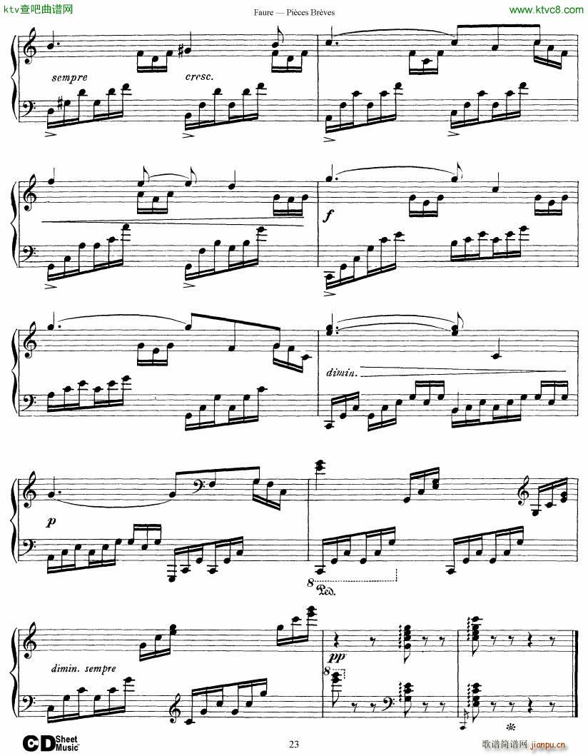 Faure 8 Pieces Breves Op 84(V)23