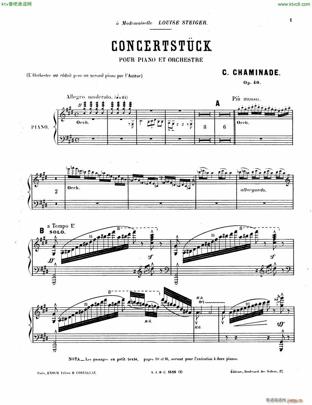 Chaminade Konzerstuck Op 40 reduction(V)5