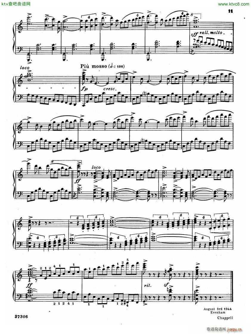 Coates The Three Elizabeths Piano Suite(V)12