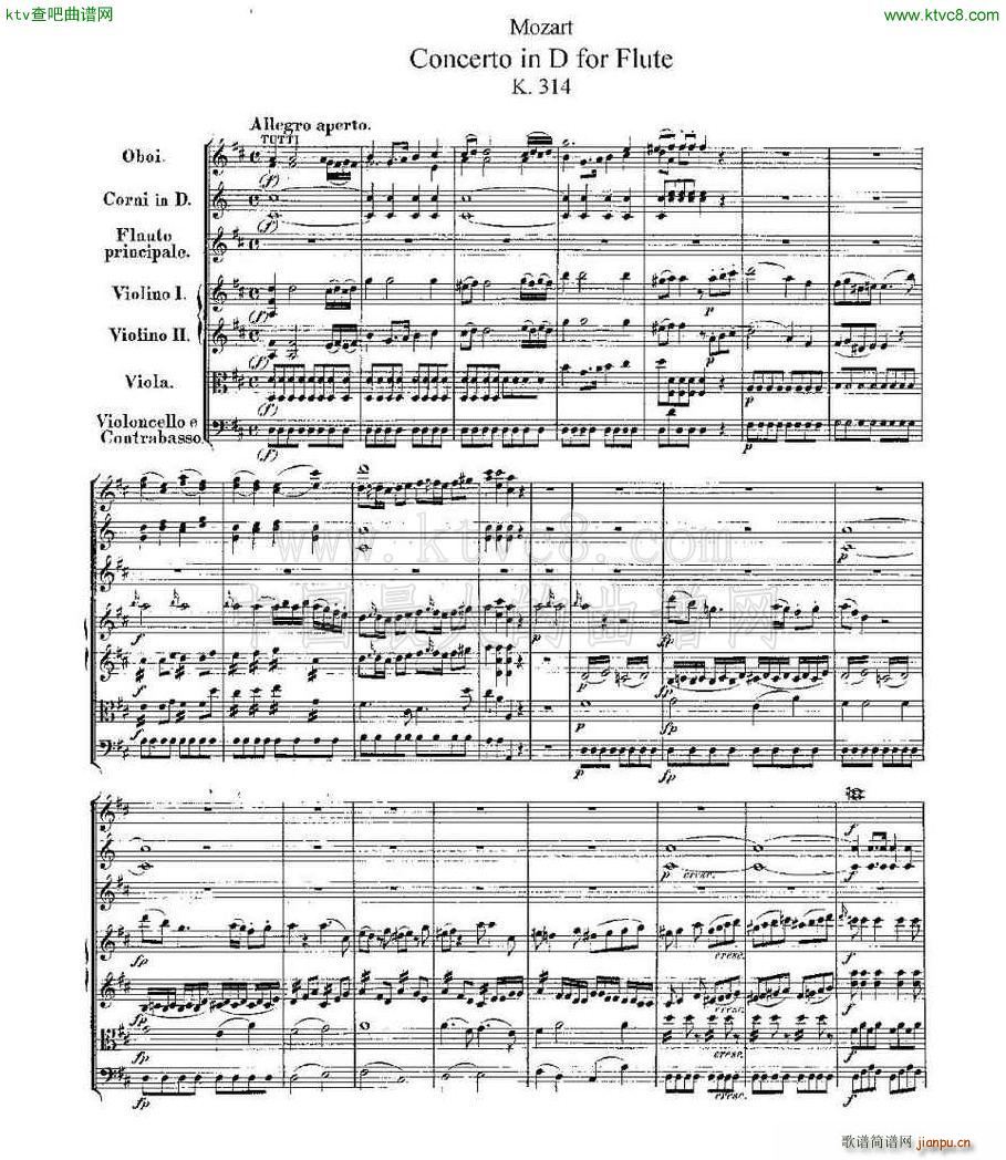 Concerto in D for Flute K 314 D{L(chng)хf(xi)(ѺV)1