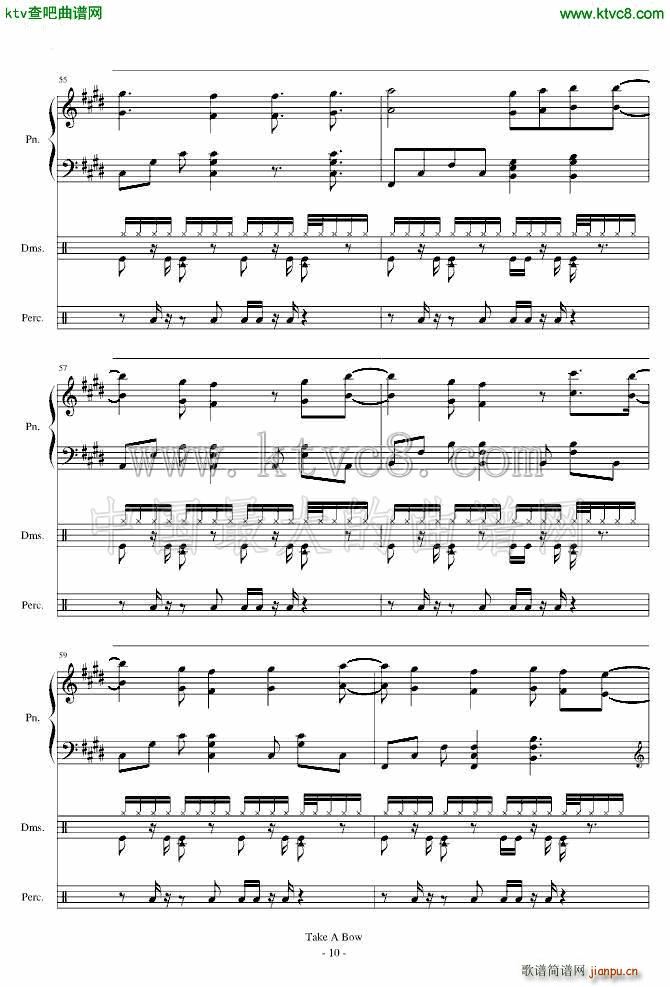 Take a Bow Piano Drums(V)10