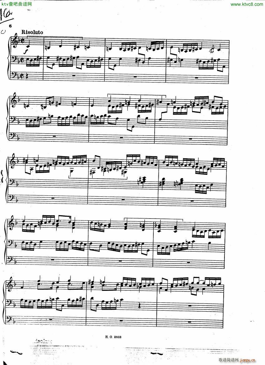 Bach JC Fugue F major on B A C H for organ(V)5