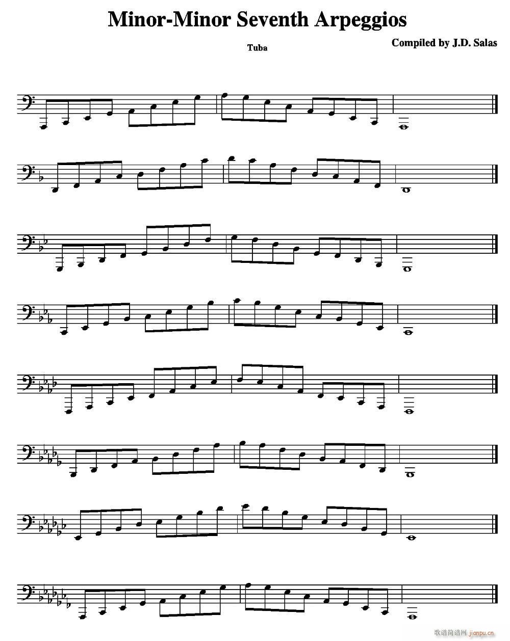 Minor Minor 7th Arpeggios Tuba ��̖�����̲��x��(ʮ�ּ�����)1