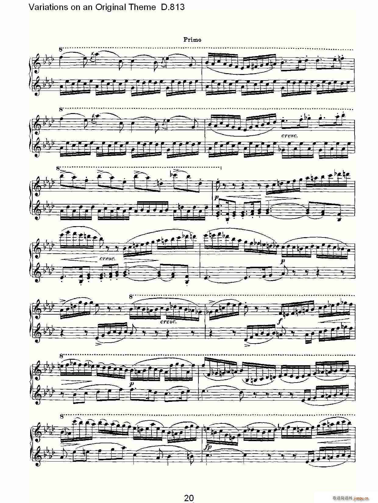 Variations on an Original Theme D.813(ʮּ)20