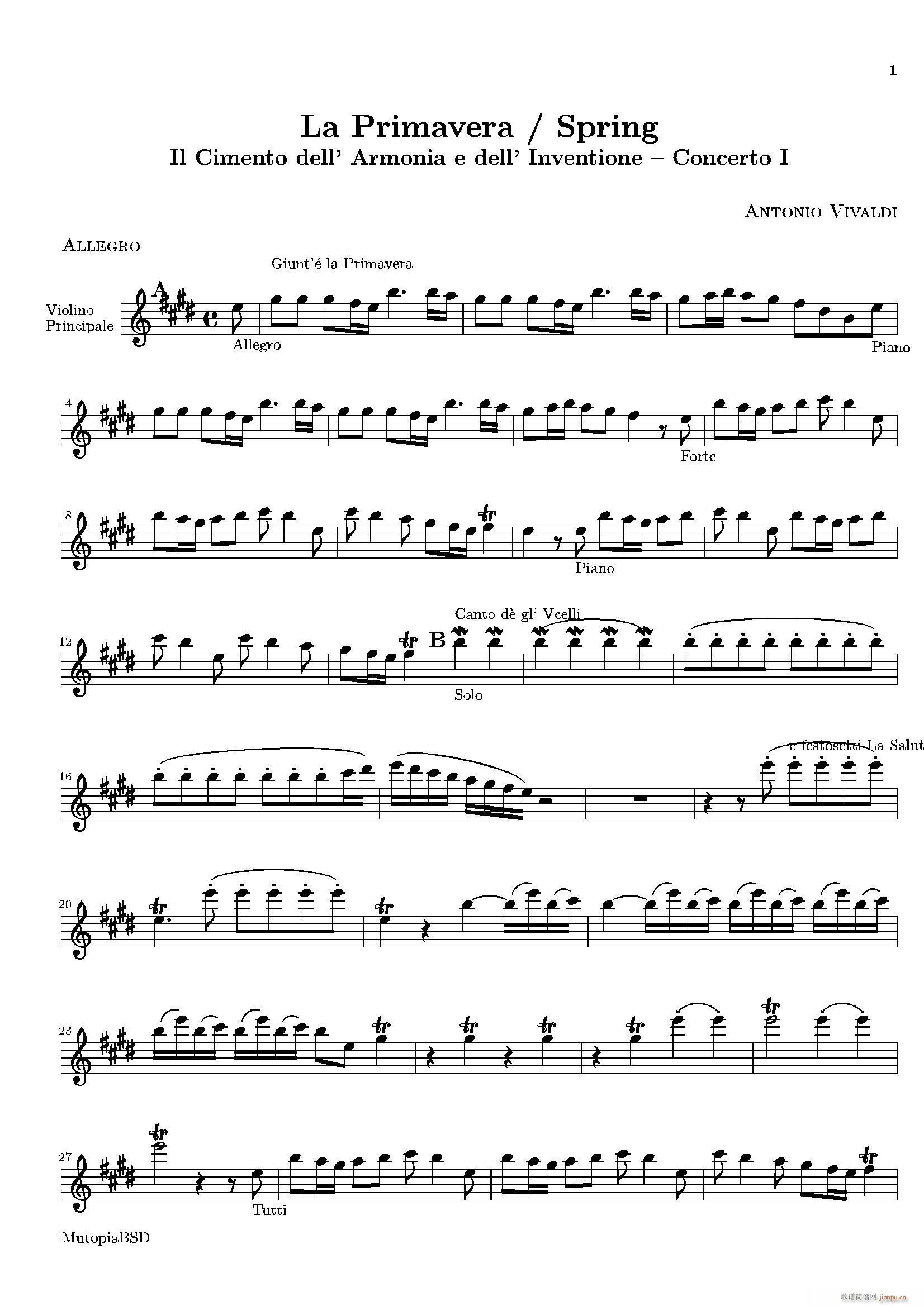 La Primavera Spring ļ  С(СV)1