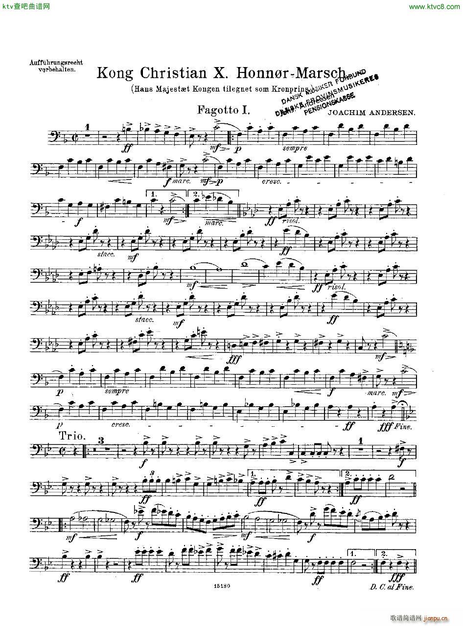 Andersen Kong Christian X Honn rmarsch orch(V)16