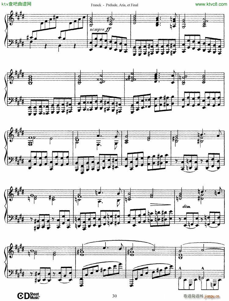 Franck Prlude Aria et Final(V)30