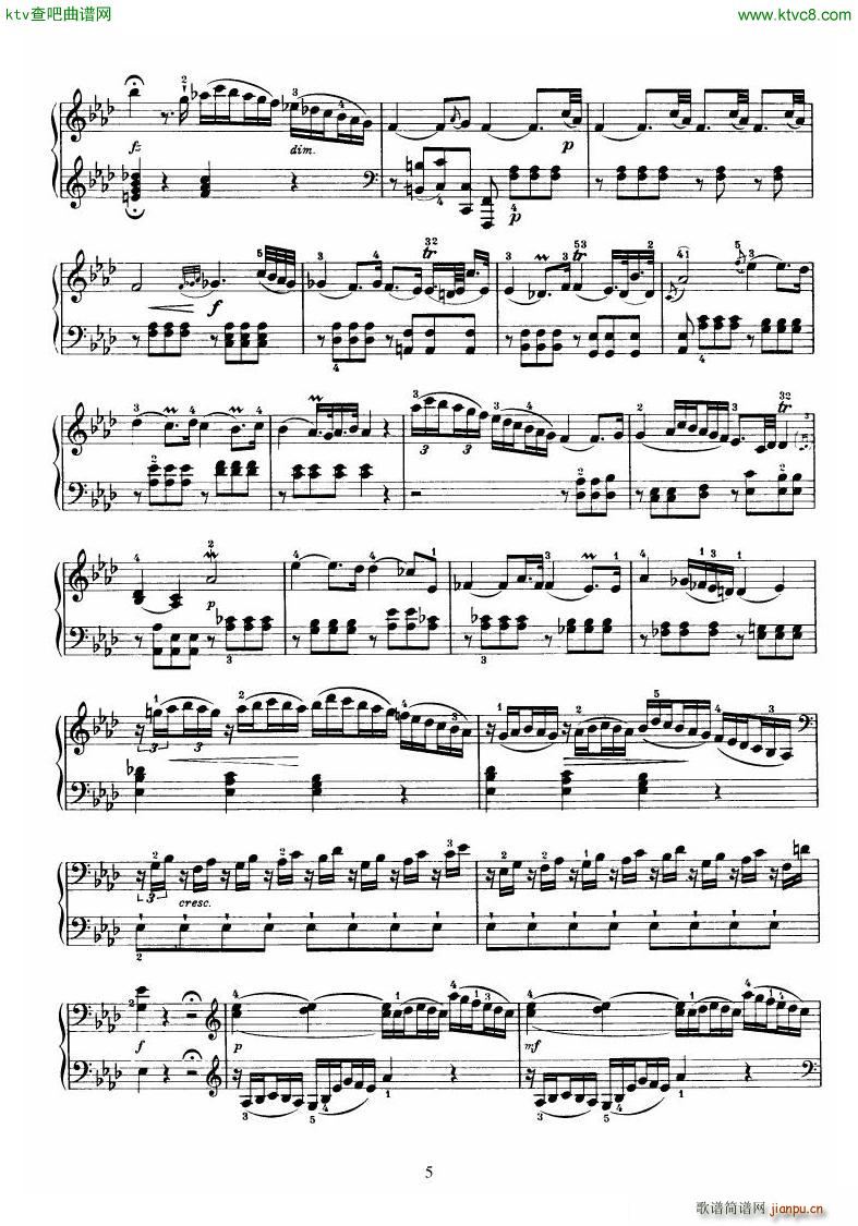 Piano Sonata No 46 in Ab(V)5
