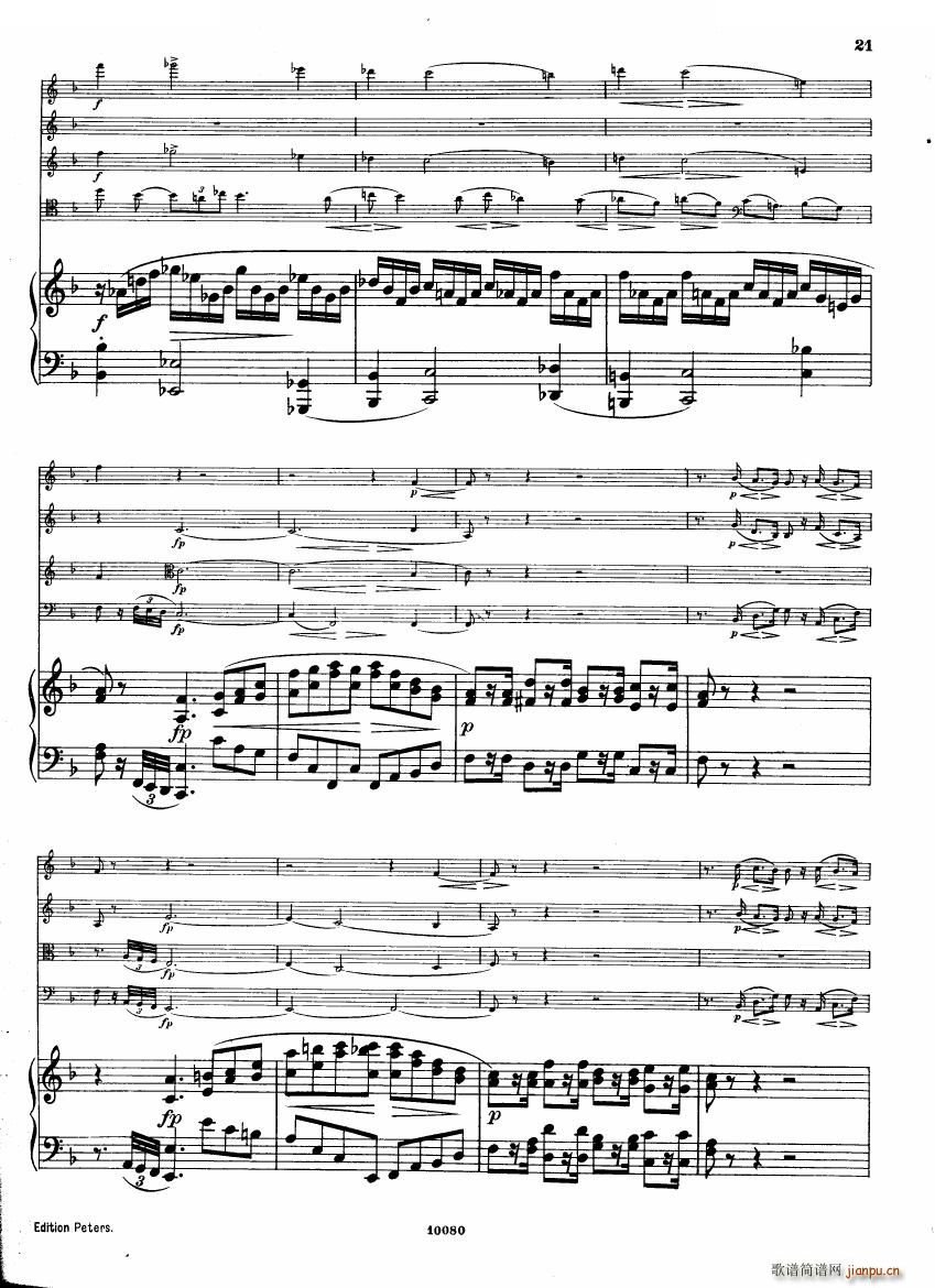 Brahms op 34 Piano Quintet f minor score һ(V)20