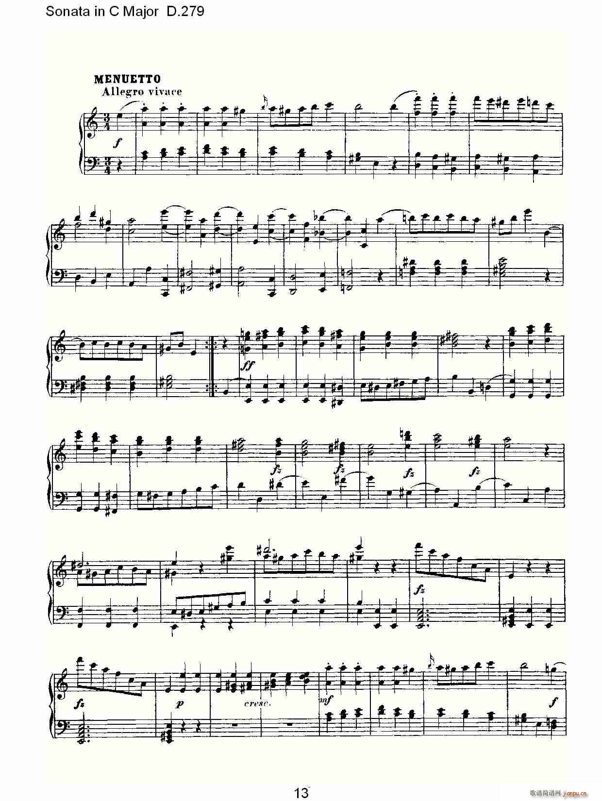 Sonata in C Major D.279(ʮּ)13
