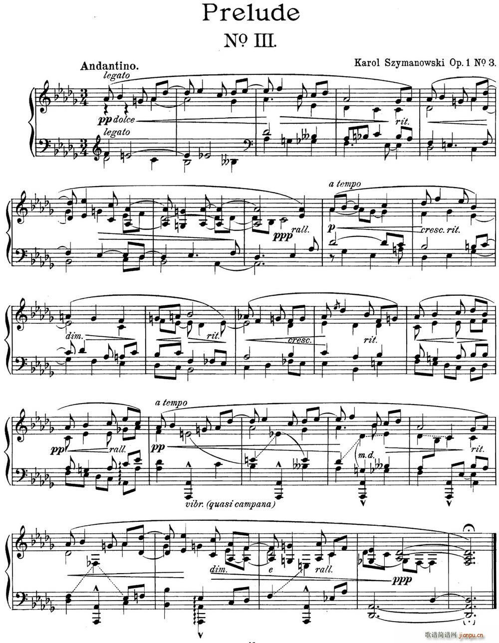 ϣZ˹ 9ǰ Op 1 No 3(V)1